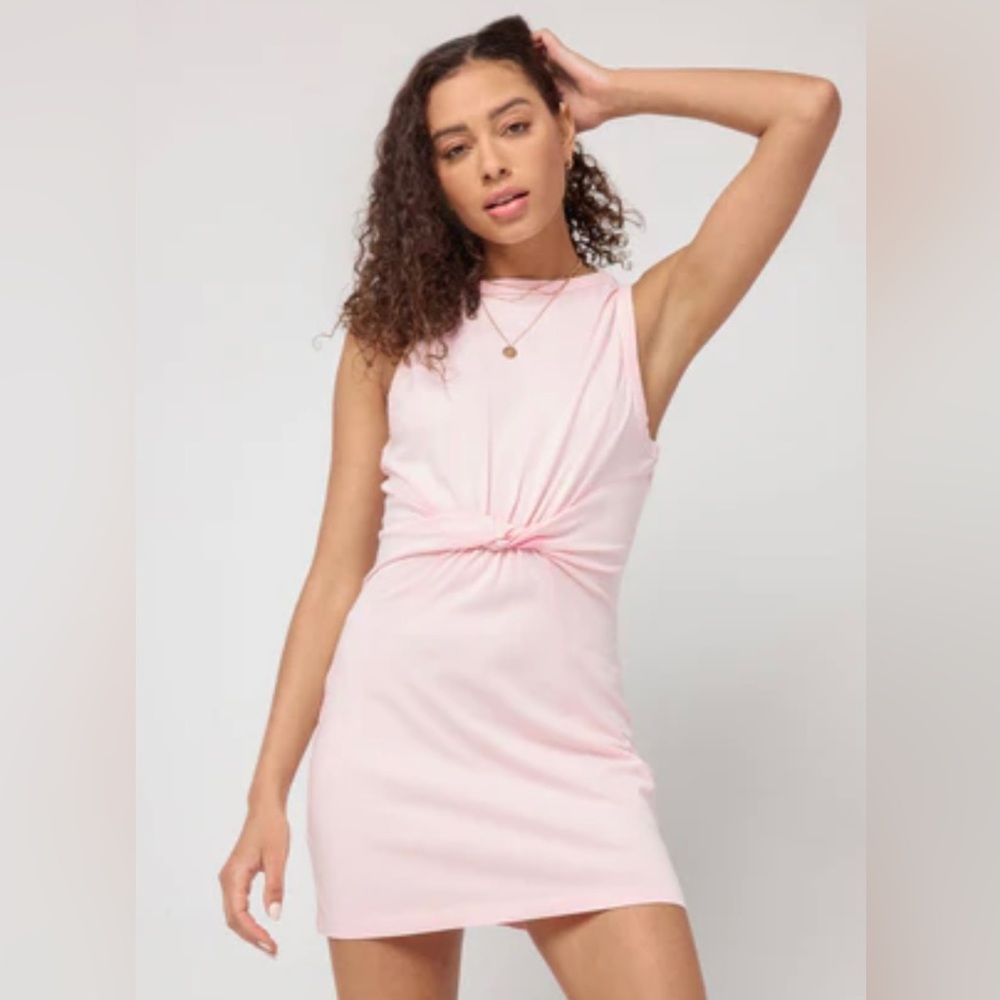 L SPACE SEAVIEW DRESS. Color: ROSE QUARTZ. Size: small.
